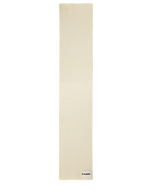 Sciarpa lana di Jil Sander in White da Uomo