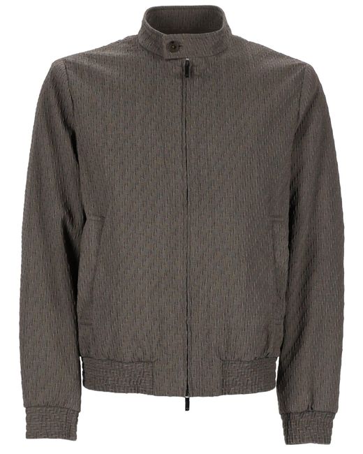 Emporio Armani Gray Blouson Jacket for men