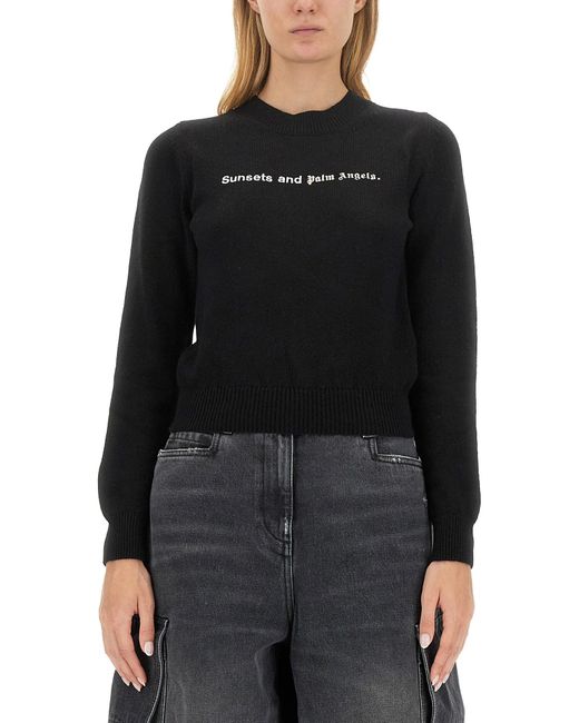 Palm Angels Black Sunsets Sweater