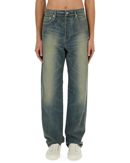 KENZO Green Mid Rise Jeans for men