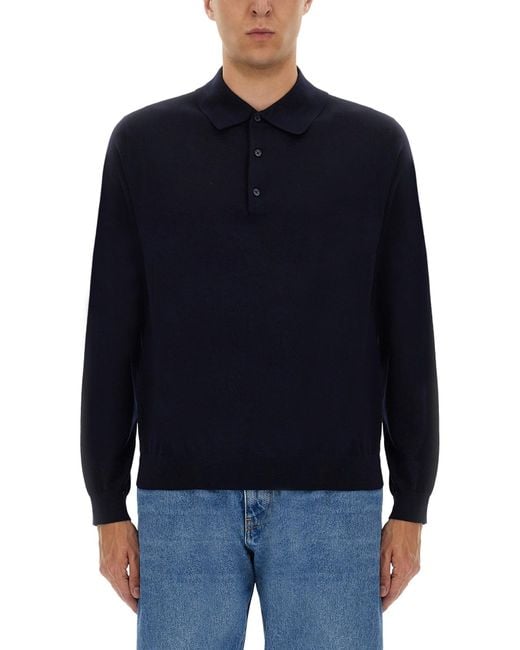 sunflower Blue Wool Polo for men