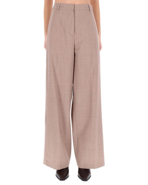 Fabiana Filippi Pink High-Waisted Wide-Leg Trousers With Tailored Fit