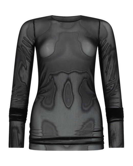 Rick Owens Black Solid Round Neck T-Shirt
