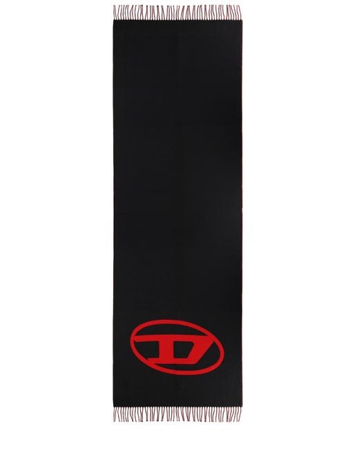 DIESEL Black Stevie Scarf for men
