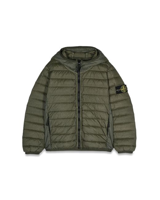 Stone Island Green Real Down Jacket