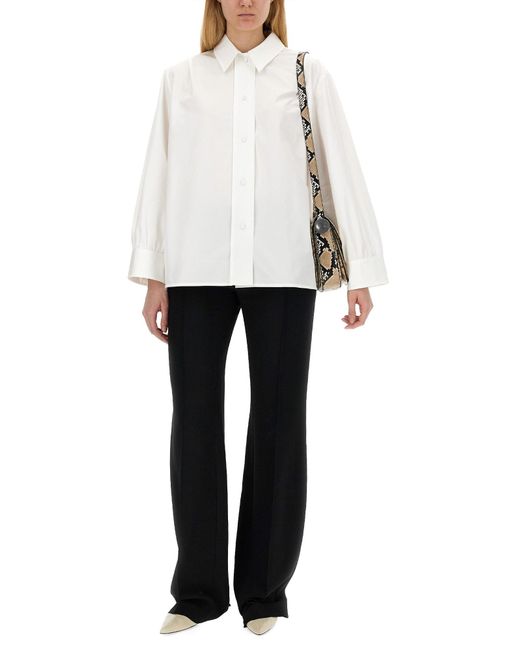 Camicia Con Cotone di Jil Sander in White