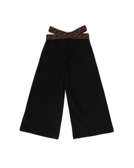 Fendi Black Wide Sweatpants