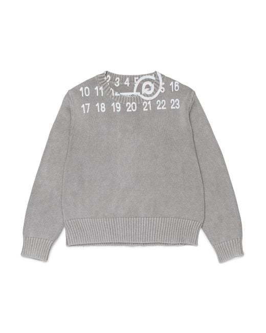 MM6 by Maison Margiela Gray Sweatshirt With Logo