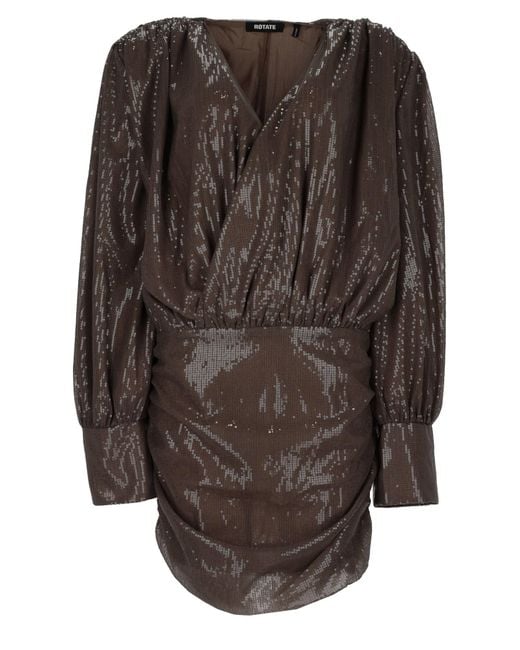 ROTATE BIRGER CHRISTENSEN Brown Mini Abito Con Paillettes