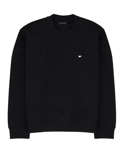 Emporio Armani Black Felpa Con Logo for men