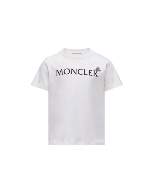 Moncler White T-Shirt With Logo