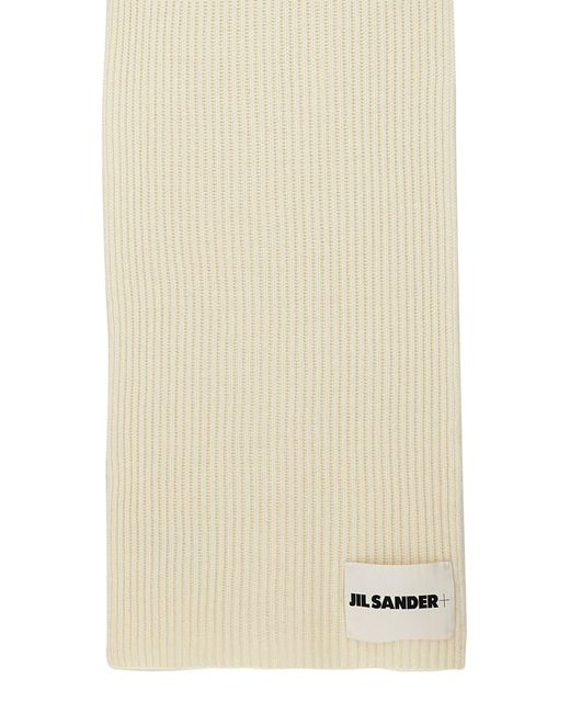 Sciarpa lana di Jil Sander in White da Uomo