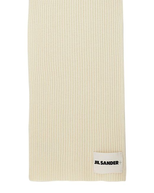 Sciarpa lana di Jil Sander in White da Uomo