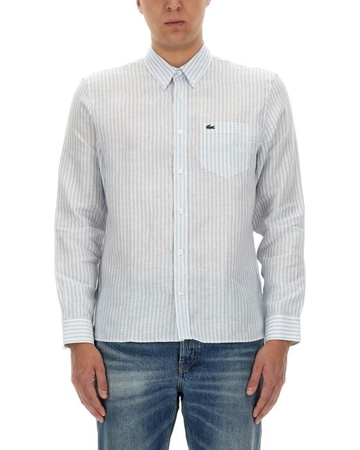 Lacoste Gray Shirt With Logo for men
