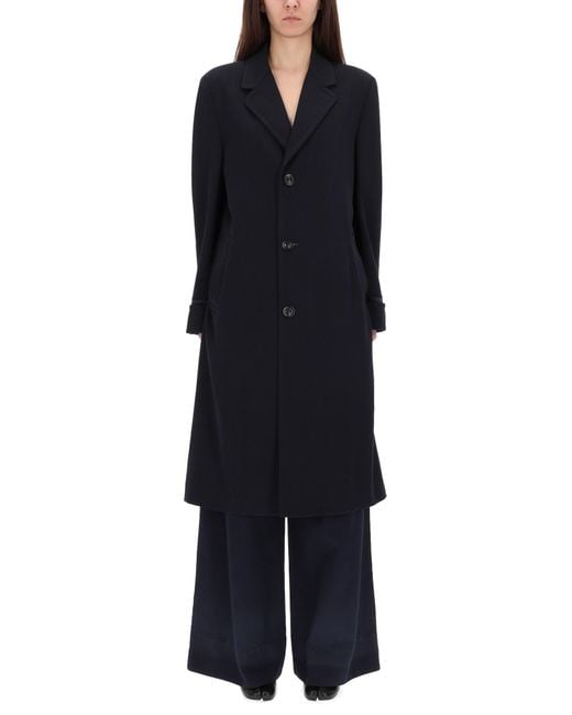 Maison Margiela Blue Wool Coat