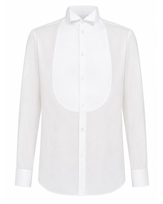 Giorgio Armani White Camicia Smoking for men