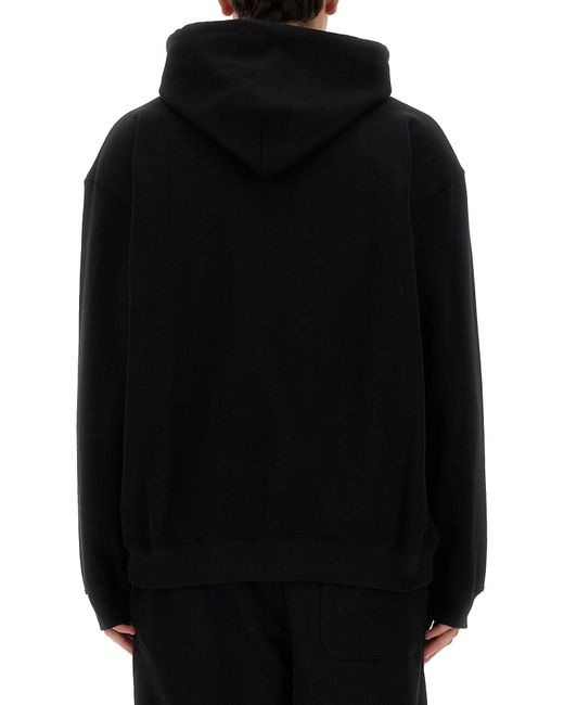 Felpa Con Logo di MSGM in Black da Uomo