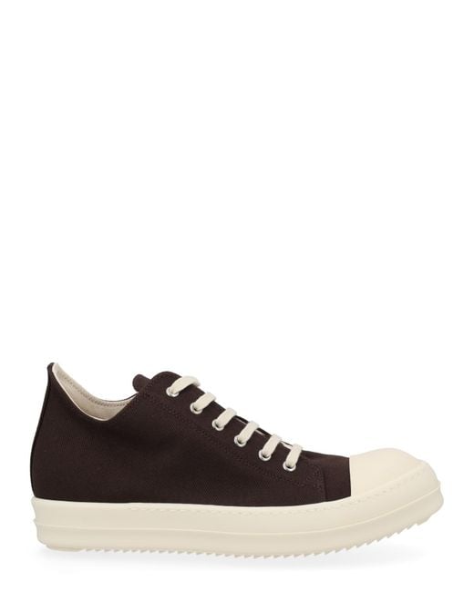 Rick Owens White Sneaker Basse Iin Denim for men