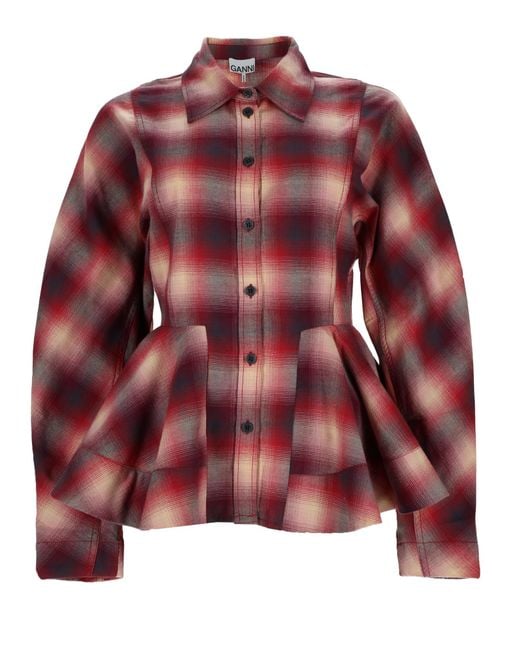 Ganni Red Camicia