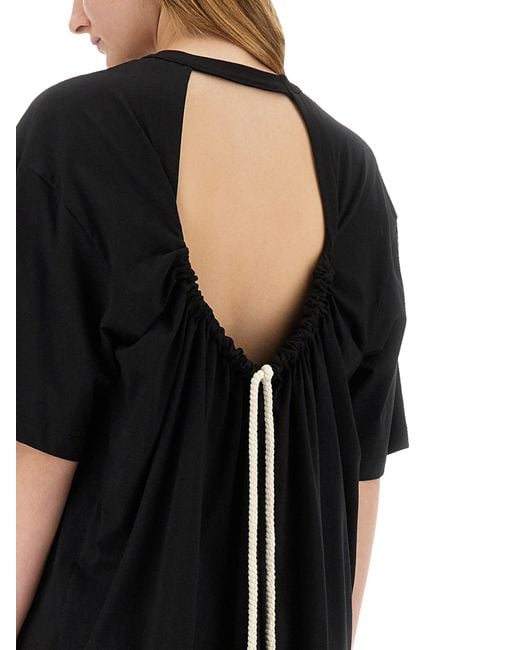 Abito Corto Con Logo di MSGM in Black