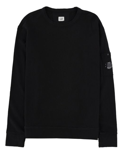 C P Company Black C. P. Company Felpa Con Patch Logo for men
