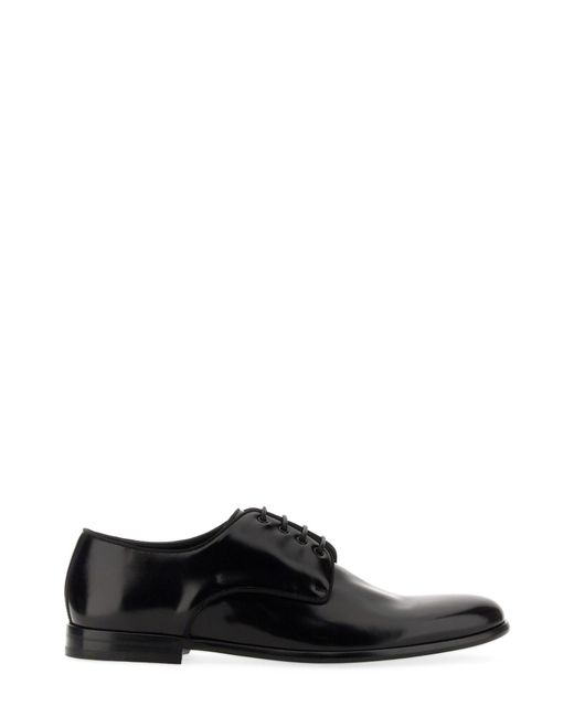 Dolce & Gabbana White Raffaello Brushed Leather Derby Shoes for men