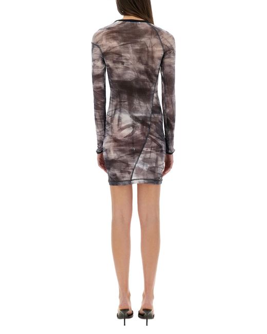 Abito "Scribble Twisted" di Helmut Lang in Gray