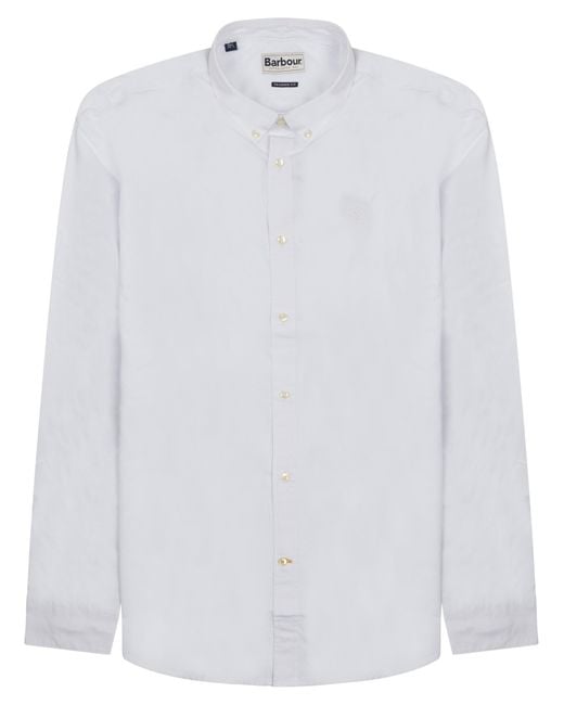 Barbour White Button Down Shirt for men