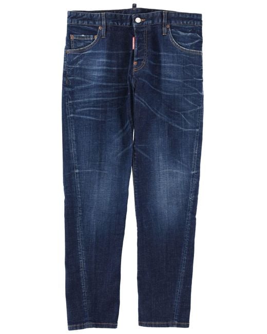 DSquared² Blue Button-Fastening Jeans for men