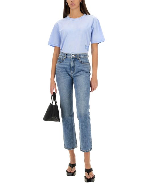 Alexanderwang. T T-Shirt Essential di T By Alexander Wang in Blue
