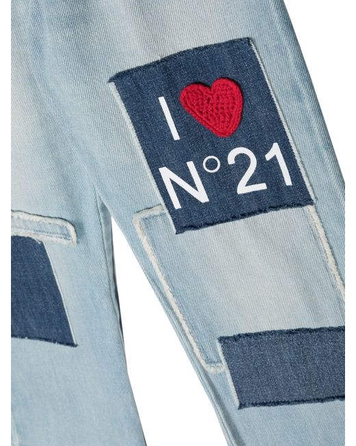 Jeans Con Patch di N°21 in Blue