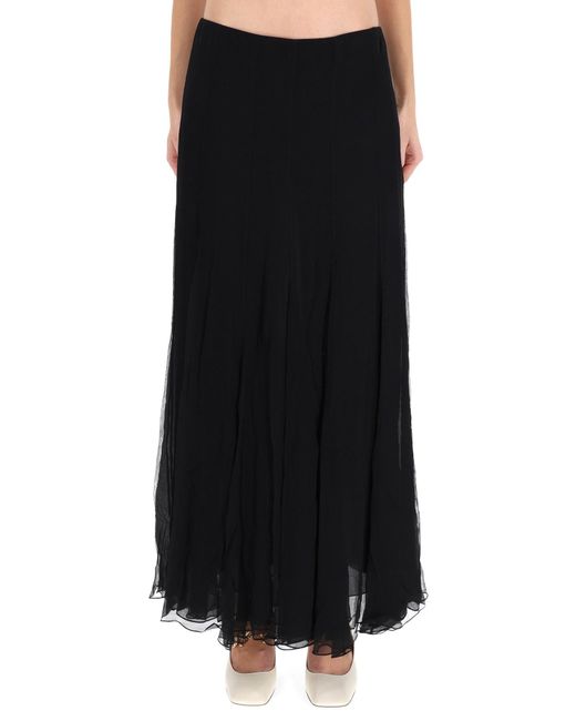 Chloé Black Fluid Maxi Skirt