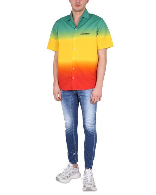 Camicia Bowling di DSquared² in Multicolor da Uomo