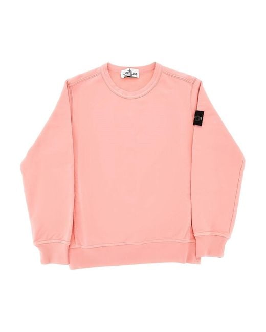 Stone Island Pink Sweatshirt With Logo