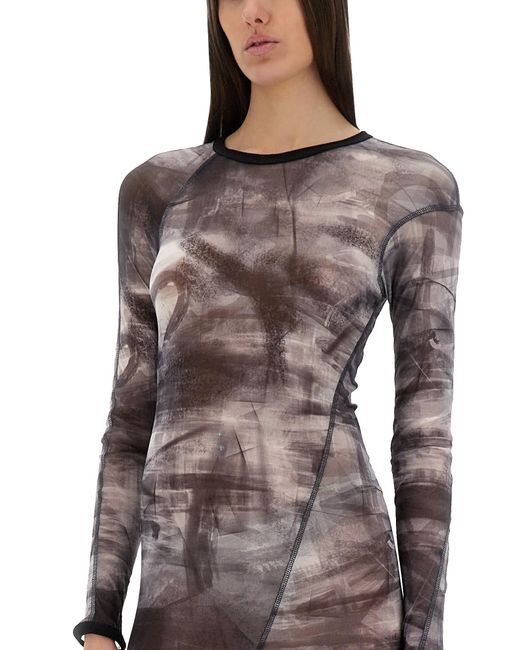 Abito "Scribble Twisted" di Helmut Lang in Gray