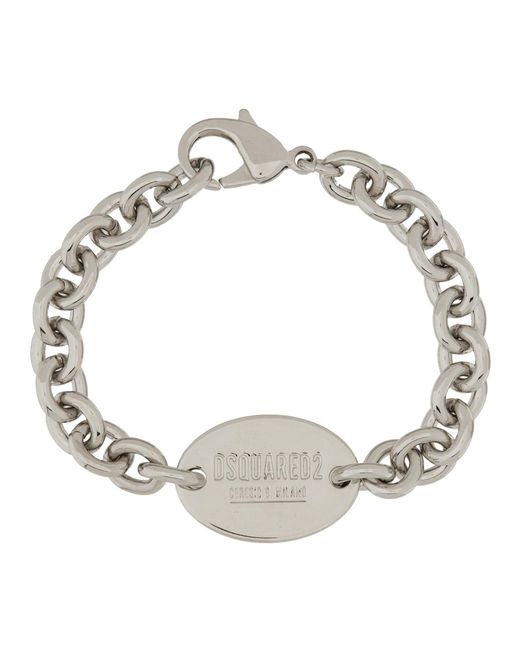 Bracciale A Catena di DSquared² in Metallic da Uomo