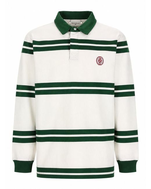Drole de Monsieur Green Polo "D Mirror" A Righe for men