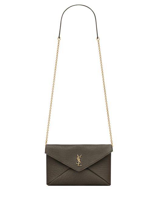 Saint Laurent White Clutch Bag With Chain Cassandras