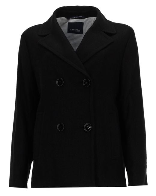 Max Mara Black Giacca Doppiopetto "Arco"