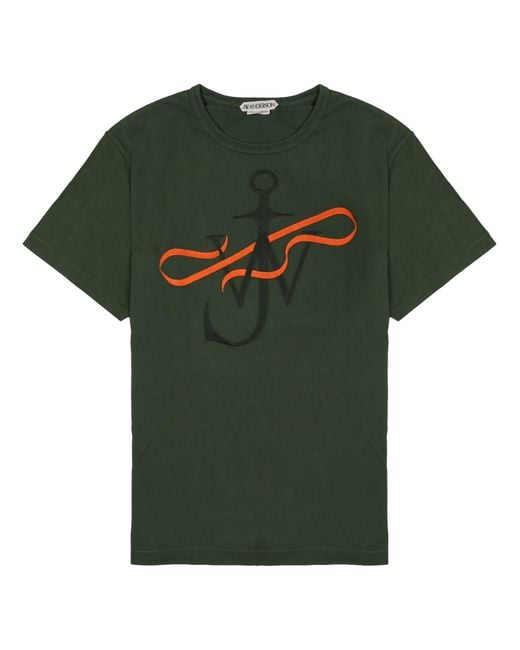 J.W. Anderson Green T-Shirt With Logo for men
