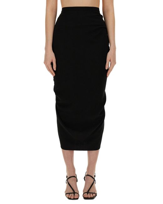 Dries Van Noten Black Draped Mini Skirt