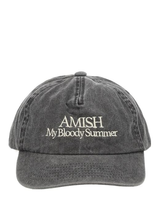 AMISH Gray Baseball Cap With Embroidery for men