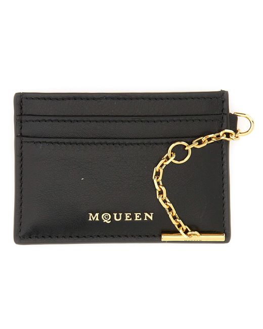 McQueen Black Mini Sling Card Holder