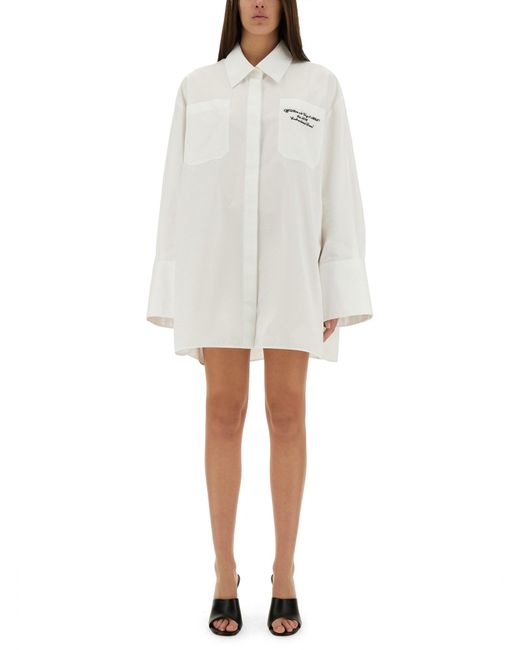 Off-White c/o Virgil Abloh White Oversized Poplin Shirt