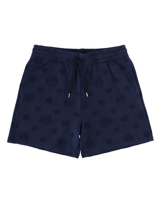 Casablanca Blue Embroidered Shorts for men