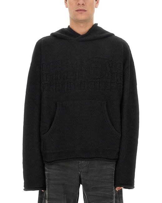 MM6 by Maison Margiela Black Jersey With Logo for men