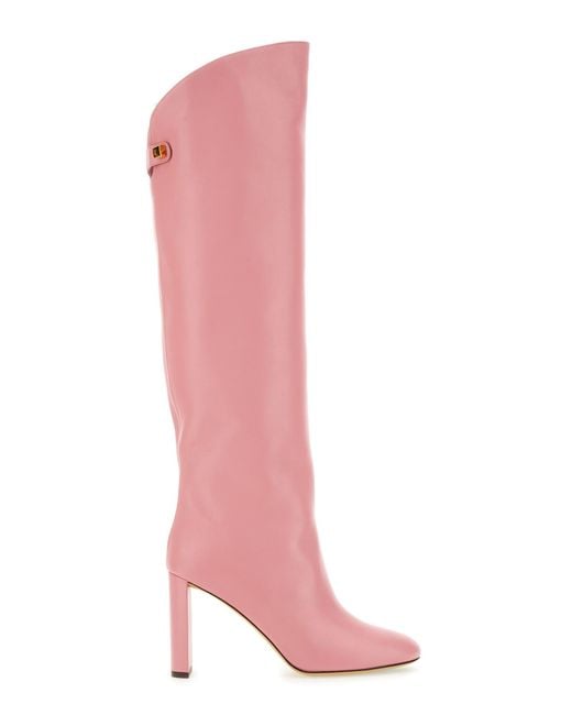 Skorpios Pink Adriana Nappa High Heel Boot