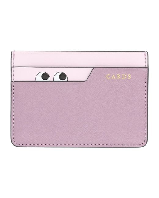 Anya Hindmarch Pink Portacarte "Peeping Eyes"