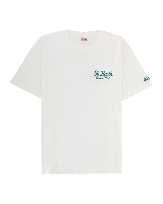 Mc2 Saint Barth White Classic Cotton T-Shirt for men
