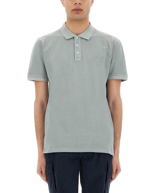Woolrich Gray Shirt Collar Polo for men